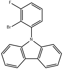 9H-Carbazole, 9-(2-bromo-3-fluorophenyl)- Struktur