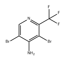 4-Pyridinamine, 3,5-dibromo-2-(trifluoromethyl)- Struktur