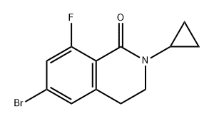 1(2H)-Isoquinolinone, 6-bromo-2-cyclopropyl-8-fluoro-3,4-dihydro- Struktur