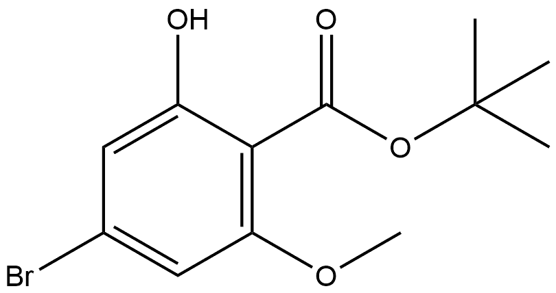 tert-butyl 4-bromo-2-hydroxy-6-methoxybenzoate Struktur