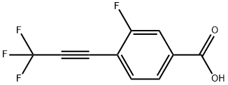 3-Fluoro-4-(3,3,3-trifluoro-1-propyn-1-yl)benzoic acid Struktur