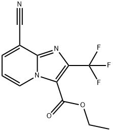 Ethyl 8-cyano-2-(trifluoromethyl)imidazo[1,2-a]pyridine-3-carboxylate Struktur