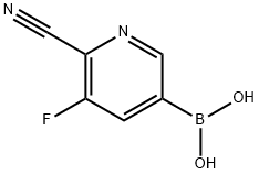 Boronic acid, B-(6-cyano-5-fluoro-3-pyridinyl)- Struktur