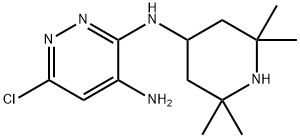 3,4-Pyridazinediamine, 6-chloro-N3-(2,2,6,6-tetramethyl-4-piperidinyl)- Struktur