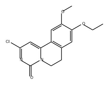 4H-Pyrimido[6,1-a]isoquinolin-4-one, 2-chloro-9-ethoxy-6,7-dihydro-10-methoxy- Struktur