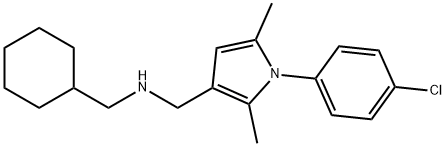 1H-Pyrrole-3-methanamine, 1-(4-chlorophenyl)-N-(cyclohexylmethyl)-2,5-dimethyl- Struktur