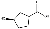 Cyclopentanecarboxylic acid, 3-hydroxy-, (3R)- Struktur