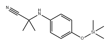 Propanenitrile, 2-methyl-2-[[4-[(trimethylsilyl)oxy]phenyl]amino]- Struktur