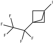 Bicyclo[1.1.1]pentane, 1-iodo-3-(1,1,2,2,2-pentafluoroethyl)- Struktur