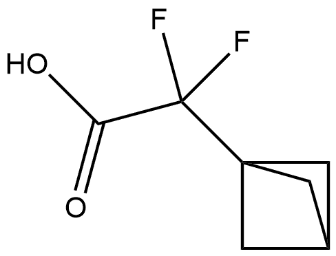 Bicyclo[1.1.1]pentane-1-acetic acid, α,α-difluoro- Struktur