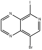 Pyrido[3,4-b]pyrazine, 8-bromo-5-iodo- Struktur