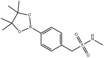 N-Methyl-4-(4,4,5,5-tetramethyl-1,3,2-dioxaborolan-2-yl)benzenemethanesulfonamide Struktur