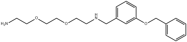 Benzenemethanamine, N-[2-[2-(2-aminoethoxy)ethoxy]ethyl]-3-(phenylmethoxy)- Struktur