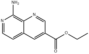 1,7-Naphthyridine-3-carboxylic acid, 8-amino-, ethyl ester Struktur