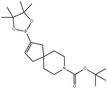 8-Azaspiro[4.5]dec-2-ene-8-carboxylic acid, 2-(4,4,5,5-tetramethyl-1,3,2-dioxaborolan-2-yl)-, 1,1-dimethylethyl ester Struktur