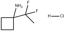 Cyclobutanamine, 1-(1,1-difluoroethyl)-, hydrochloride (1:1) Struktur