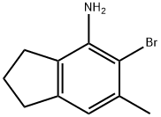 1H-Inden-4-amine, 5-bromo-2,3-dihydro-6-methyl- Struktur