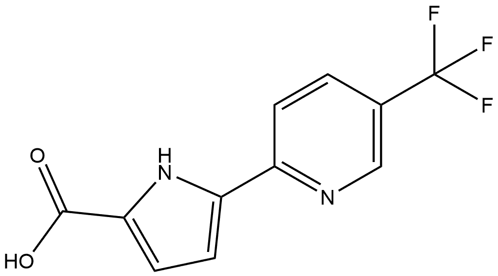 5-(5-(trifluoromethyl)pyridin-2-yl)-1H-pyrrole-2-carboxylic acid Struktur