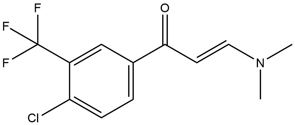 (2E)-1-[4-Chloro-3-(trifluoromethyl)phenyl]-3-(dimethylamino)-2-propen-1-one Struktur