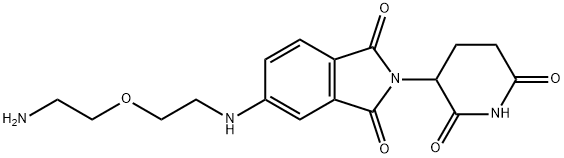 5-[[2-(2-aminoethoxy)ethyl]amino]-2-(2,6-dioxo-3-piperidinyl)-1H-Isoindole-1,3(2H)-dione, Struktur