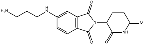 5-[(3-aminopropyl)amino]-2-(2,6-dioxo-3-piperidinyl)-1H-Isoindole-1,3(2H)-dione, Struktur