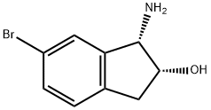 1H-Inden-2-ol, 1-amino-6-bromo-2,3-dihydro-, (1S,2R)- Struktur