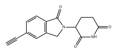 2,6-Piperidinedione, 3-(5-ethynyl-1,3-dihydro-1-oxo-2H-isoindol-2-yl)- Struktur