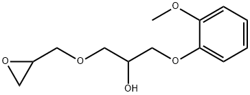 2-Propanol, 1-(2-methoxyphenoxy)-3-(2-oxiranylmethoxy)- Struktur