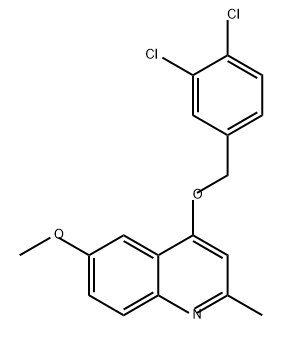 Quinoline, 4-[(3,4-dichlorophenyl)methoxy]-6-methoxy-2-methyl- Struktur