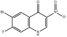 4(1H)-Quinolinone, 6-bromo-7-fluoro-3-nitro- Struktur