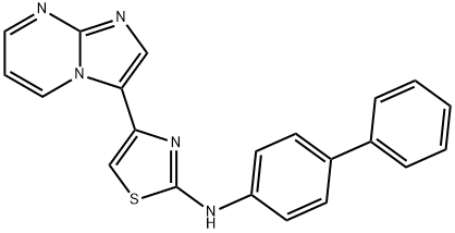 2-Thiazolamine, N-[1,1'-biphenyl]-4-yl-4-imidazo[1,2-a]pyrimidin-3-yl- Struktur