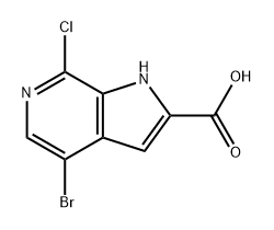 1H-Pyrrolo[2,3-c]pyridine-2-carboxylic acid, 4-bromo-7-chloro- Struktur