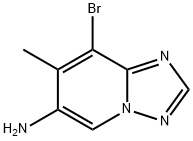 8-Bromo-7-methyl-[1,2,4]triazolo[1,5-a]pyridin-6-amine Struktur