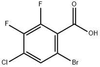 6-Bromo-4-chloro-2,3-difluorobenzoic acid Struktur