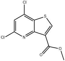 Thieno[3,2-b]pyridine-3-carboxylic acid, 5,7-dichloro-, methyl ester Struktur