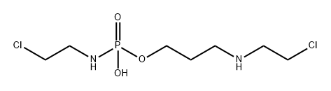 Phosphoramidic acid, (2-chloroethyl)-, mono[3-[(2-chloroethyl)amino]propyl] ester (9CI) Struktur