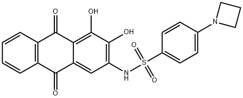 Benzenesulfonamide, 4-(1-azetidinyl)-N-(9,10-dihydro-3,4-dihydroxy-9,10-dioxo-2-anthracenyl)- Struktur