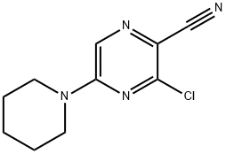 3-氯-5-(1-哌啶基)-2-吡嗪甲腈 結(jié)構(gòu)式