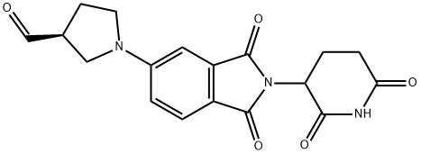 (3S)-1-[2-(2,6-Dioxo-3-piperidinyl)-2,3-dihydro-1,3-dioxo-1H-isoindol-5-yl]-3-pyrrolidinecarboxaldehyde Struktur