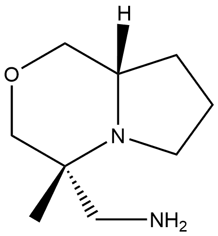 (4R,8aS)-Hexahydro-4-methyl-1H-pyrrolo[2,1-c][1,4]oxazine-4-methanamine Struktur