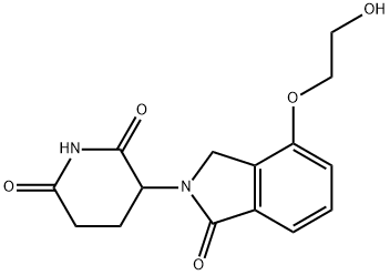 2,6-Piperidinedione, 3-[1,3-dihydro-4-(2-hydroxyethoxy)-1-oxo-2H-isoindol-2-yl]- Struktur