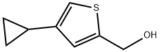 4-(Cyclopropyl)-2-(hydroxymethyl)thiophene Struktur