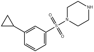 1-(3-Cyclopropylphenyl)sulfonylpiperazine Struktur