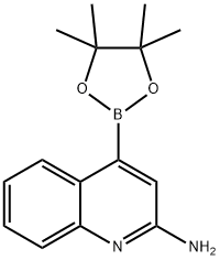 2-Quinolinamine, 4-(4,4,5,5-tetramethyl-1,3,2-dioxaborolan-2-yl)- Struktur