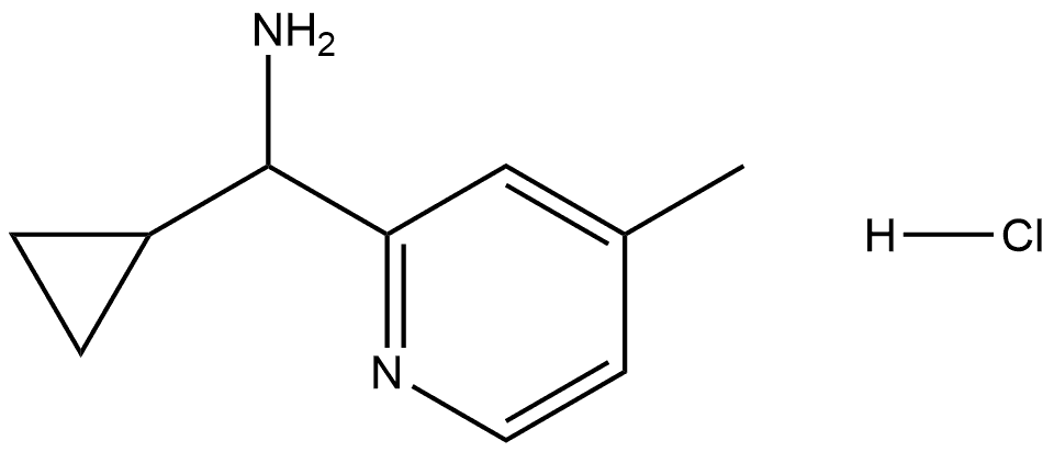 cyclopropyl(4-methylpyridin-2-yl)methanamine hydrochloride Struktur