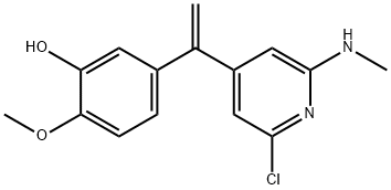 Phenol, 5-[1-[2-chloro-6-(methylamino)-4-pyridinyl]ethenyl]-2-methoxy- Struktur