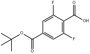 1,4-Benzenedicarboxylic acid, 2,6-difluoro-, 4-(1,1-dimethylethyl) ester Struktur