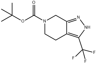 6H-Pyrazolo[3,4-c]pyridine-6-carboxylic acid, 2,4,5,7-tetrahydro-3-(trifluoromethyl)-, 1,1-dimethylethyl ester Struktur