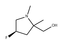 2-Pyrrolidinemethanol, 4-fluoro-1,2-dimethyl-, (4R)- Struktur