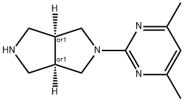 Pyrrolo[3,4-c]pyrrole, 2-(4,6-dimethyl-2-pyrimidinyl)octahydro-, (3aR,6aS)-rel- Struktur